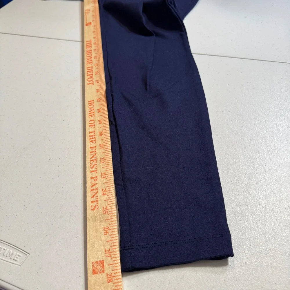 Chicos Fabulously Slimming Navy Blue‎ Leggings 2 Cozy Casual Comfort Pants Dress